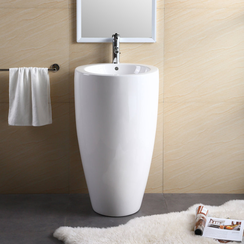 Pedestal Series 20" Bathroom Sink & Reviews AllModern